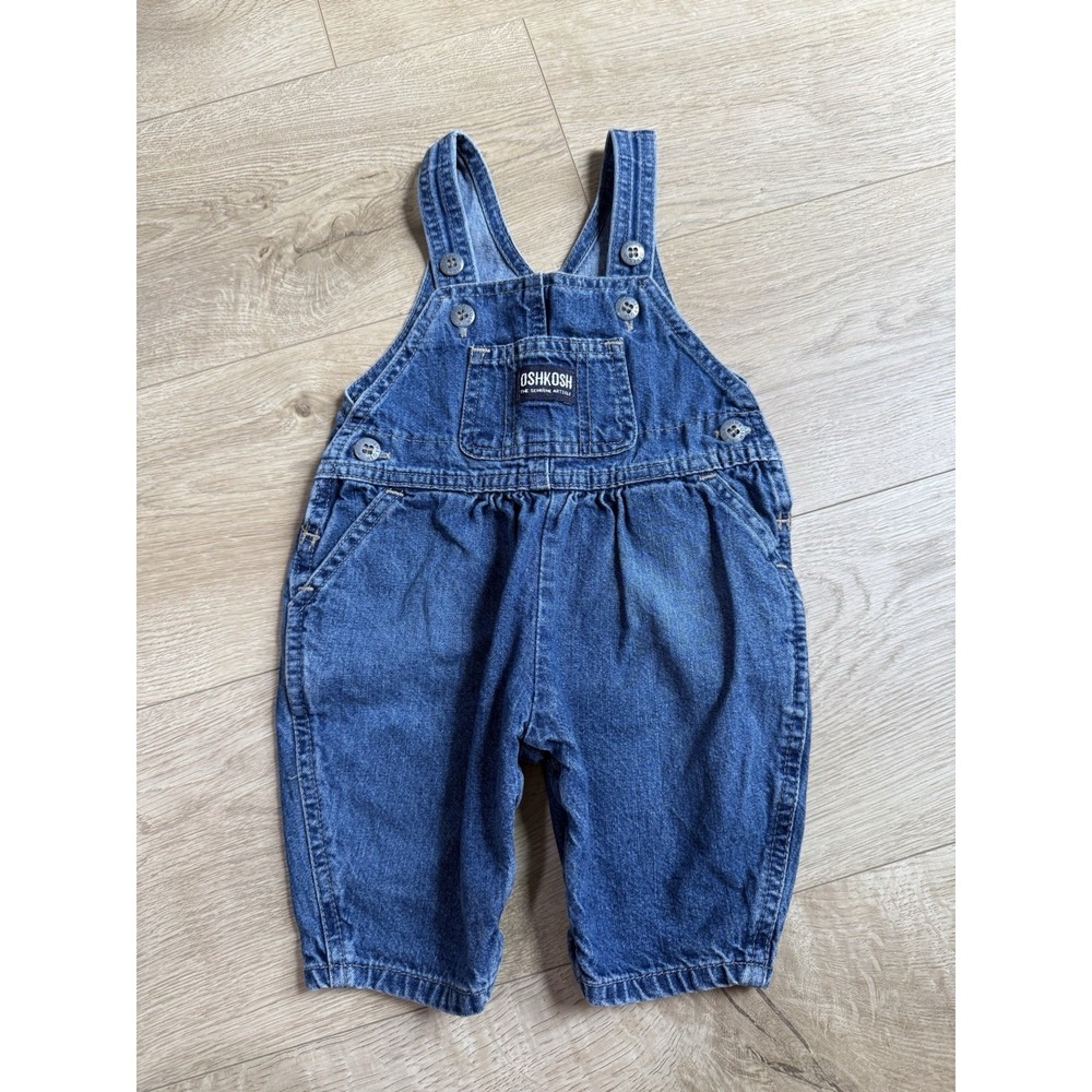 EUC Vintage OshKosh B'gosh Denim Girls or Boys Bib Vest‎ Back Overalls size S